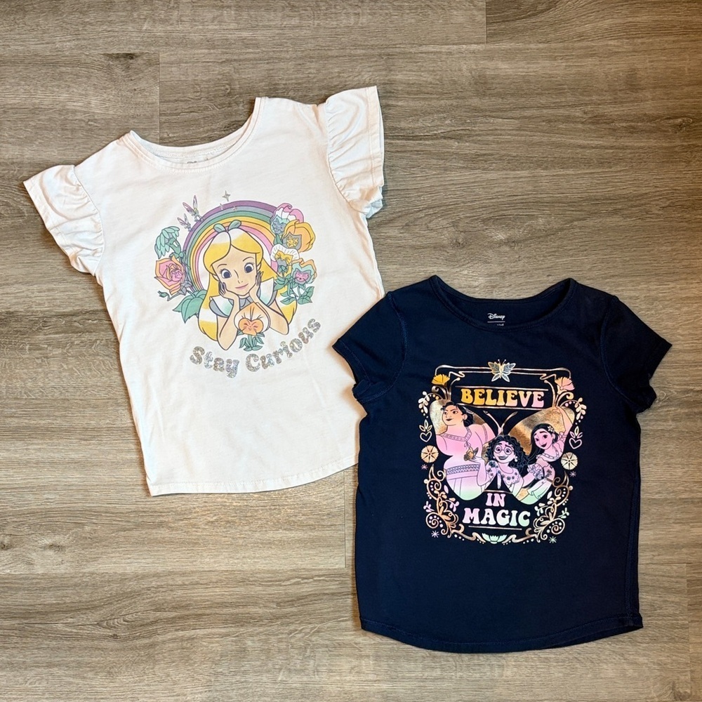 Disney princess girls short sleeve tees
